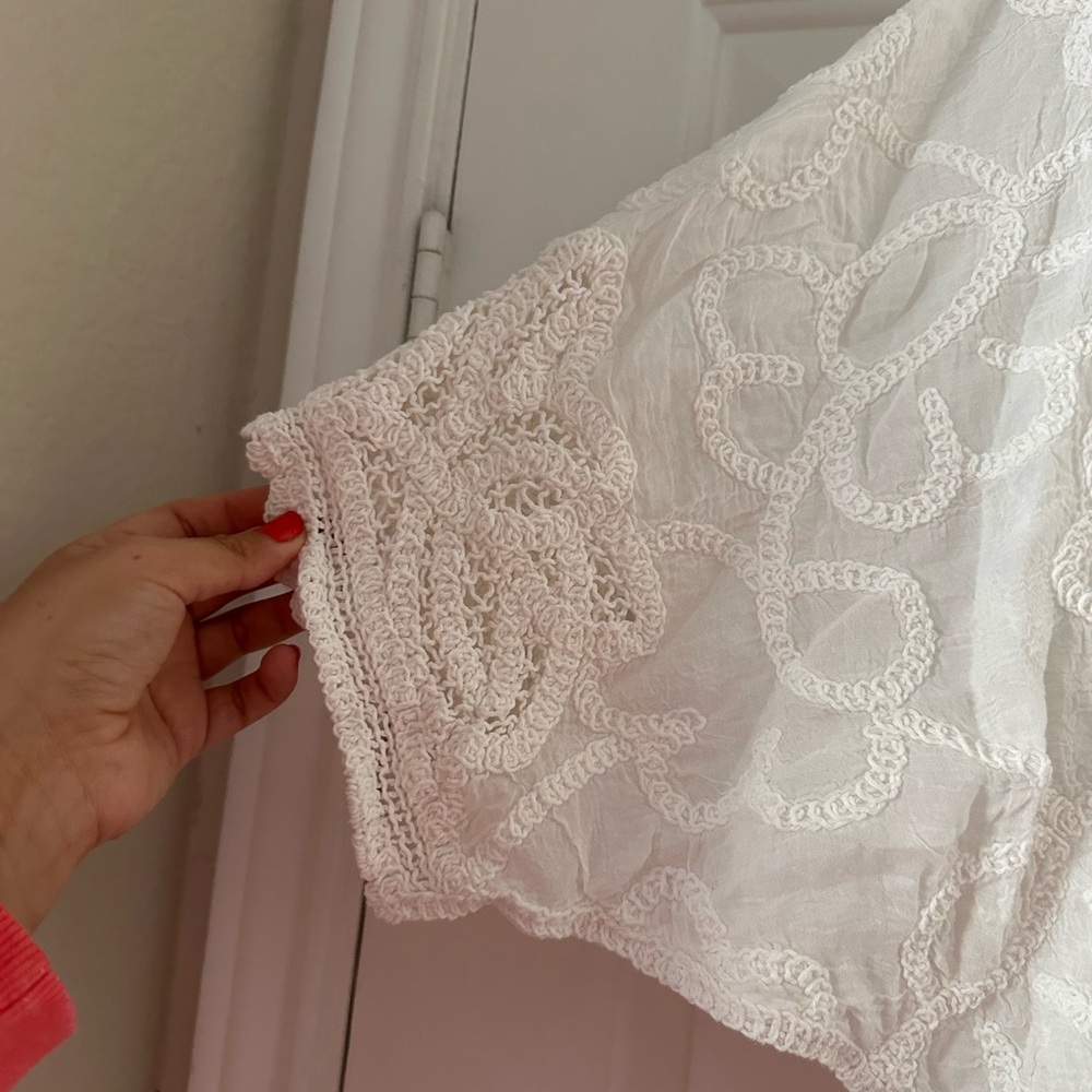 Pol White Embroidered Cotton Top - Picture 5 of 10